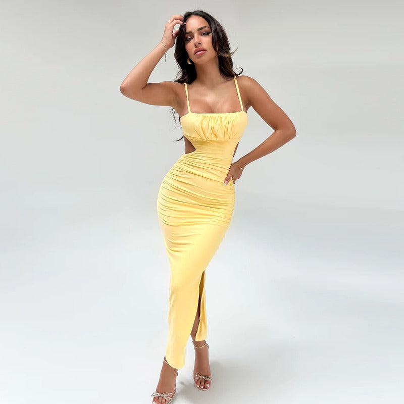 Dana Backless Cut Out Bodycon Maxi Dress