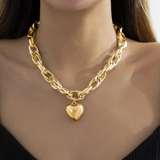 Heather Twisted Chunky Chain Necklace
