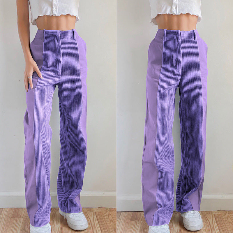 Janet Casual Corduroy Woman Pants