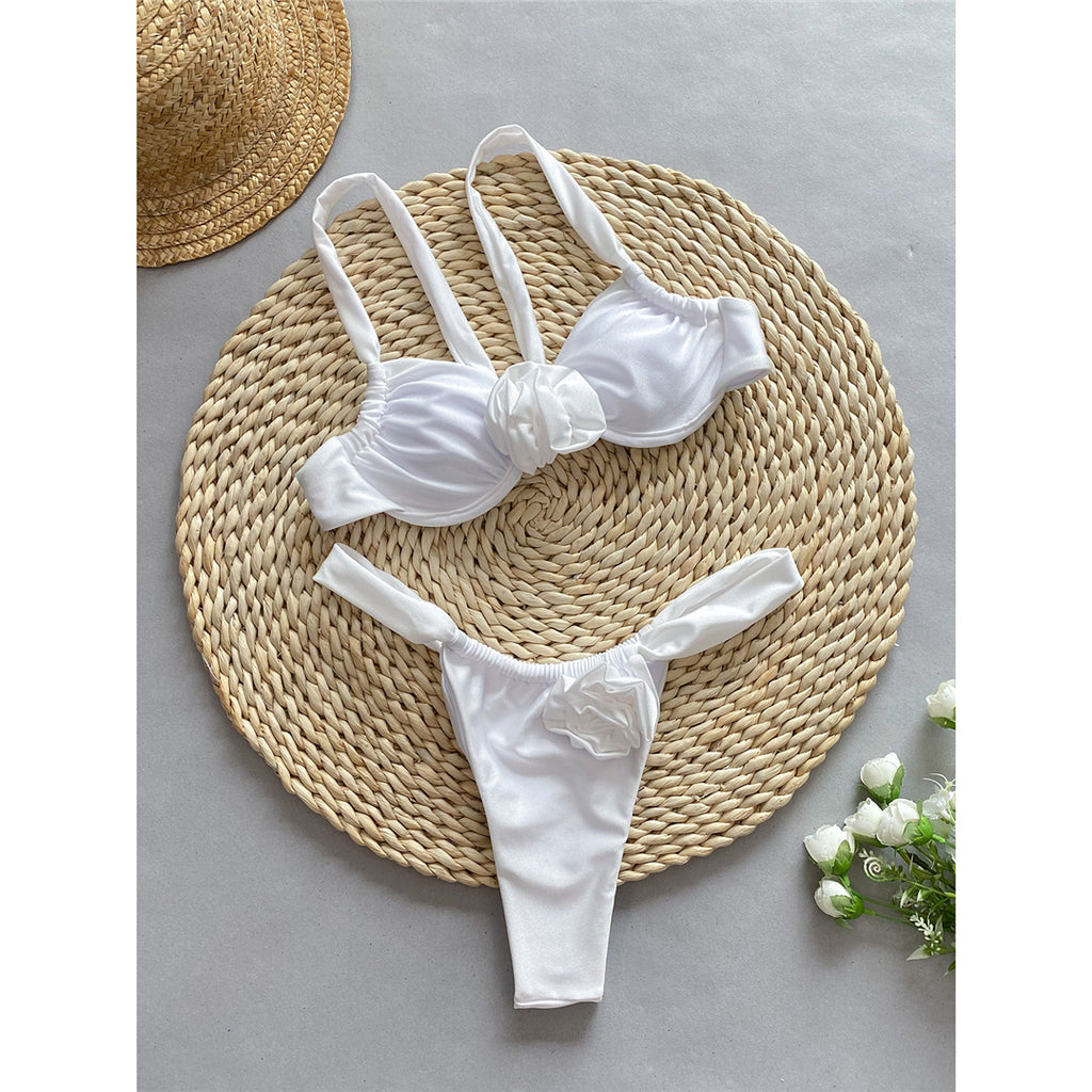 Ruby 3D Flowers High Leg Cut Underwired Bikini