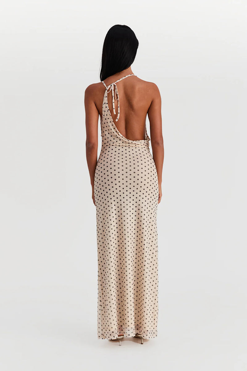 Yvonne Spaghetti Strap Polka Dot Dress