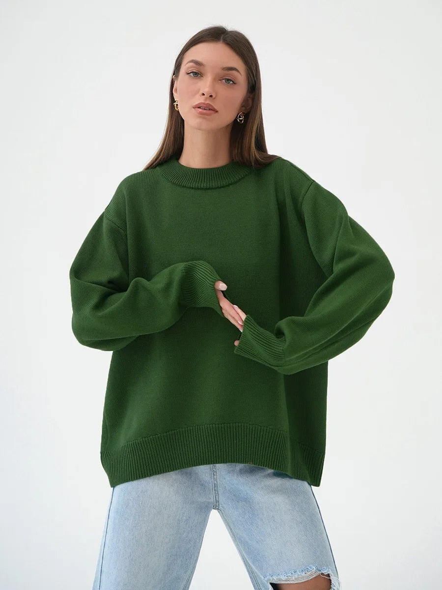 Tina O Neck Oversized Casual Women Sweater