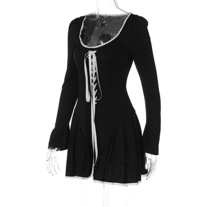 Patricia Lace Bandage Puff Sleeve Mini Dress