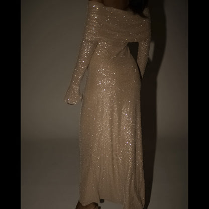 Sarah Strapless Sparkle Maxi Dress