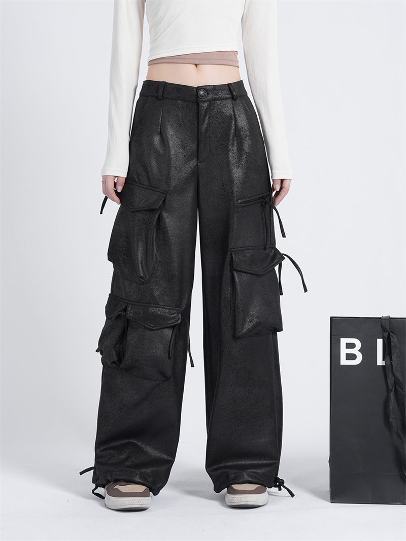 Stella Black Gothic Baggy Cargo Pants