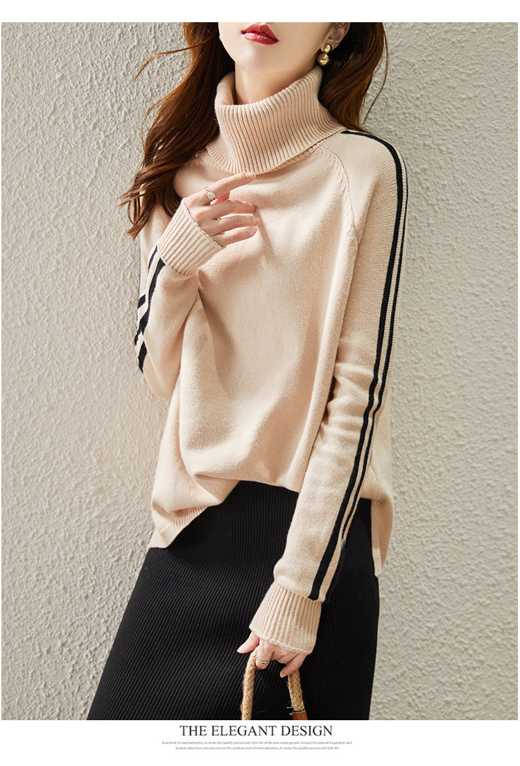 Barbara Ruffles  Long Sleeve Turtleneck Woman Sweater