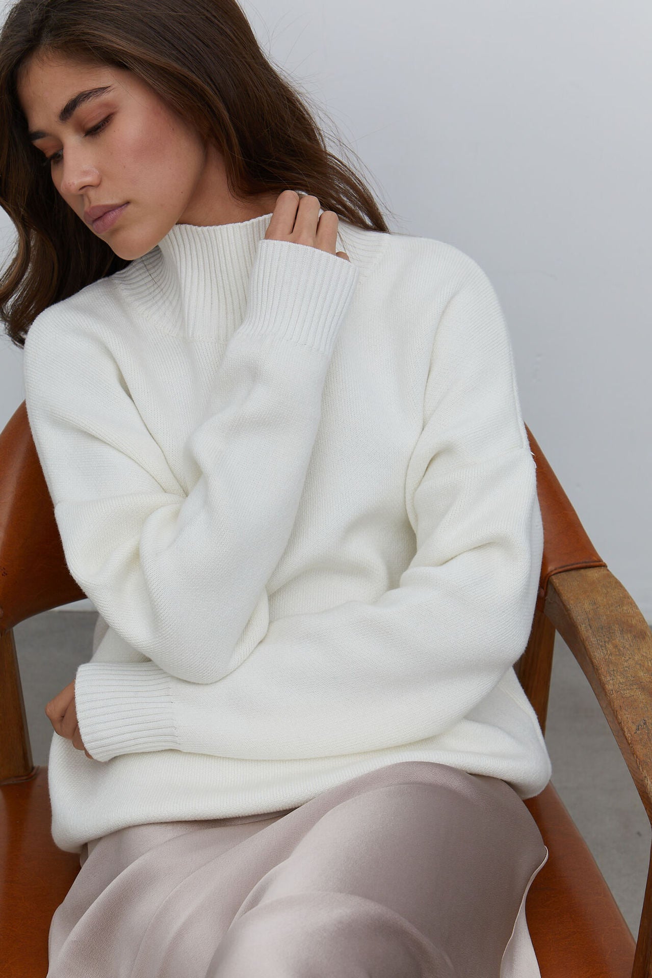 Dawn Women Turtleneck Oversized Casual Sweater