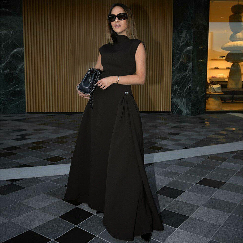 Louisa Turtleneck Sleeveless Sexy Maxi Dress