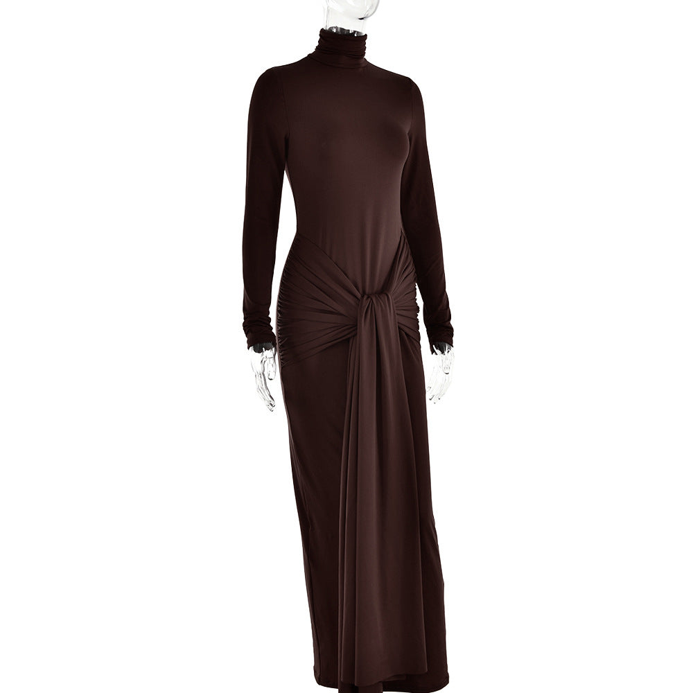 Dana Turtleneck Long Sleeve Maxi Dress