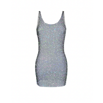 Cathy Glitter See Through Sexy Mini Dress