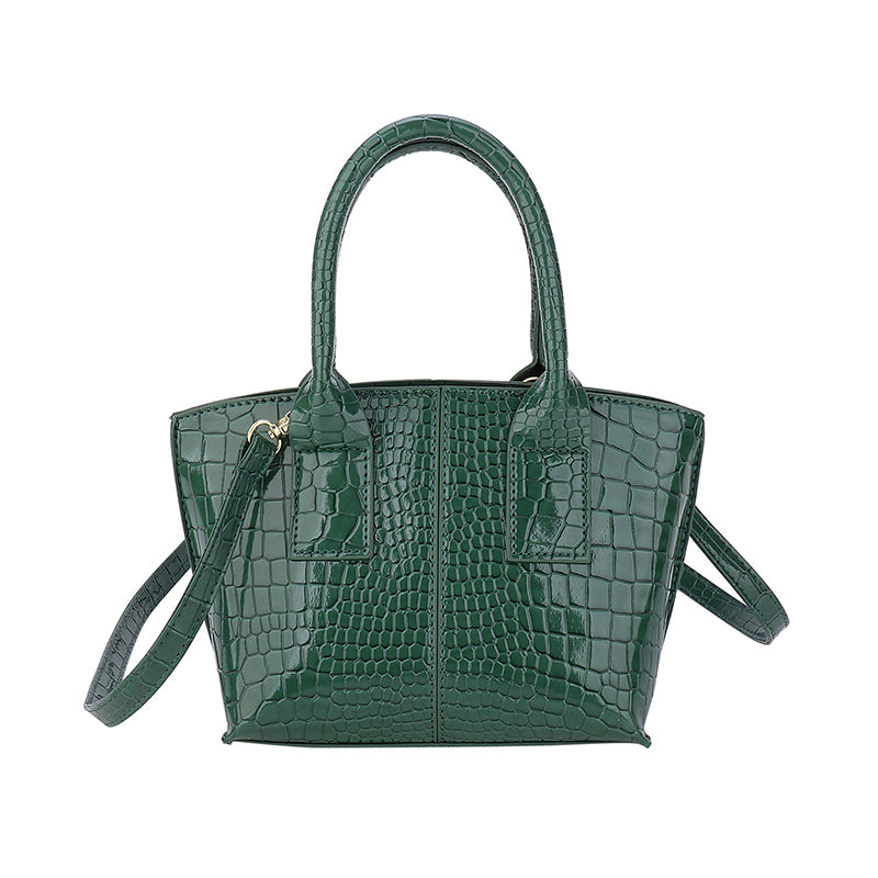 Kelly Crocodile Pattern Shoulder Crossbody Bag