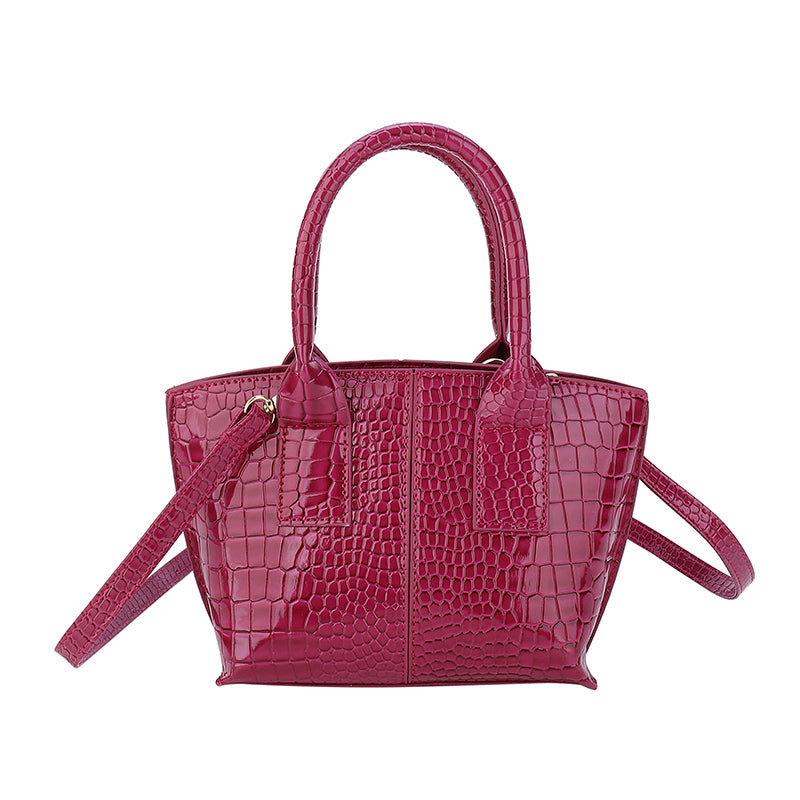 Kelly Crocodile Pattern Shoulder Crossbody Bag
