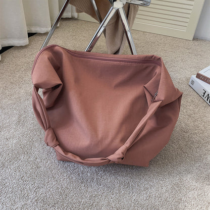 Nora Pure Color Nylon Big Tote Bag
