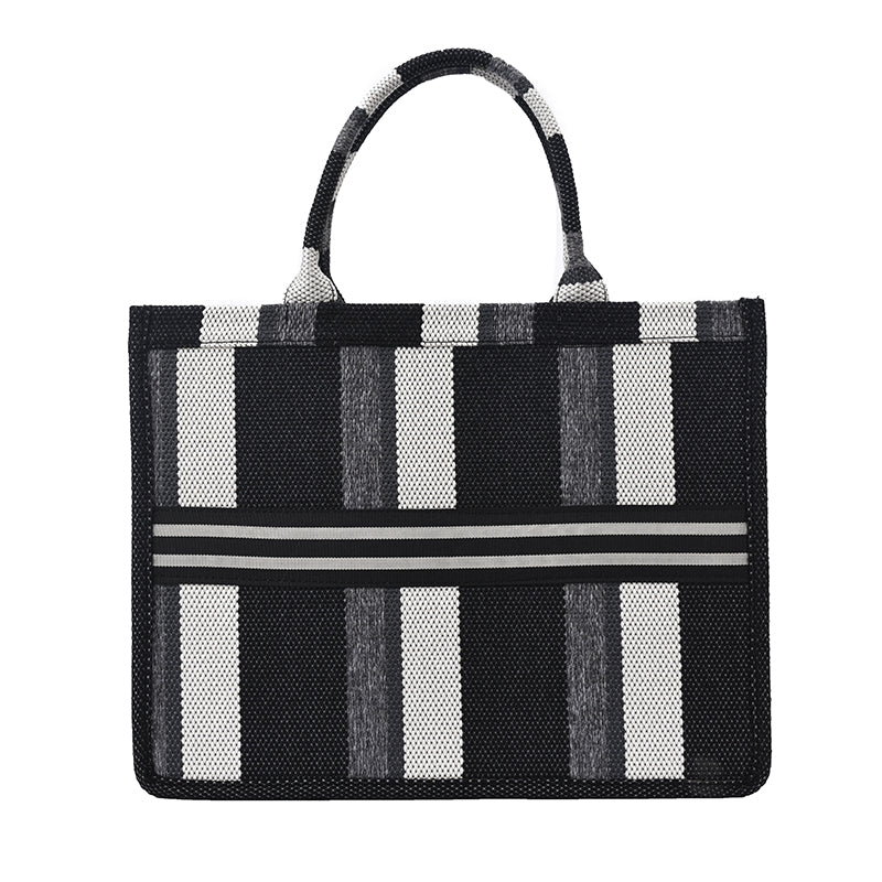 Sandra Plaid Canvas Tote Bag
