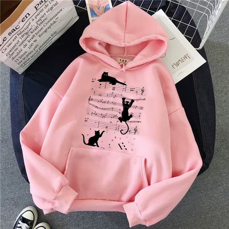 Y2K Aesthetic Kawaii Cat Hoodie