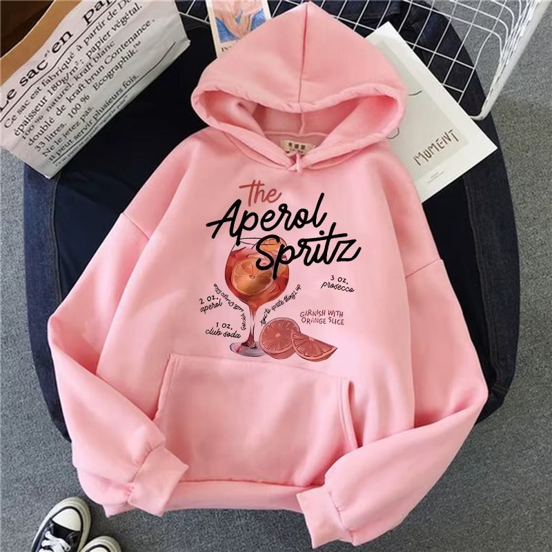 Retro Aperol Spritz Graphic Hoodie - Cute Vintage Sweatshirt