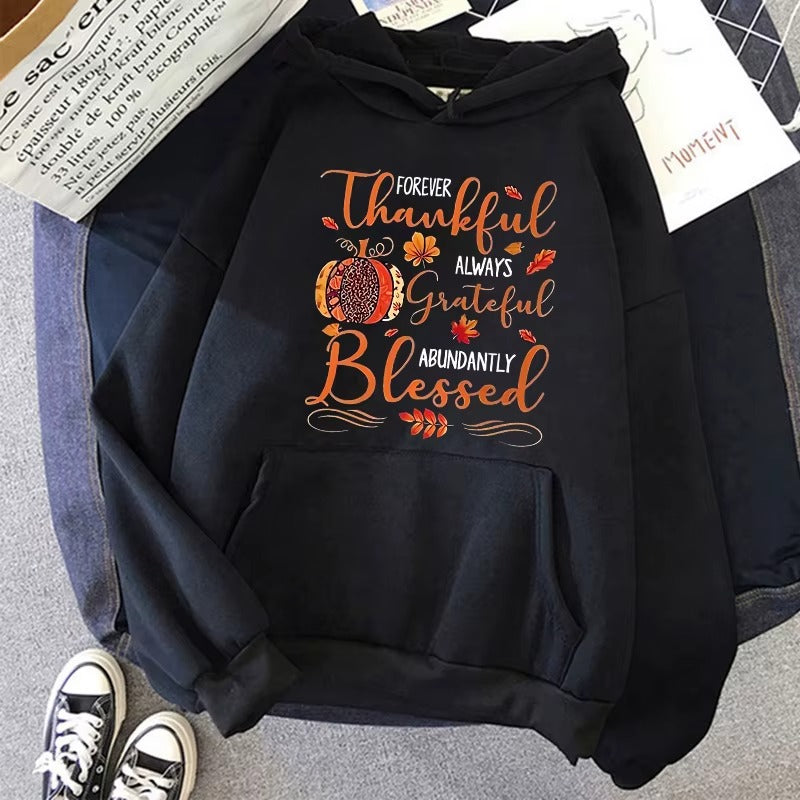 Fall & Winter Casual Thanksgiving Graphic Hoodie