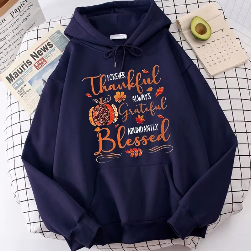 Fall & Winter Casual Thanksgiving Graphic Hoodie