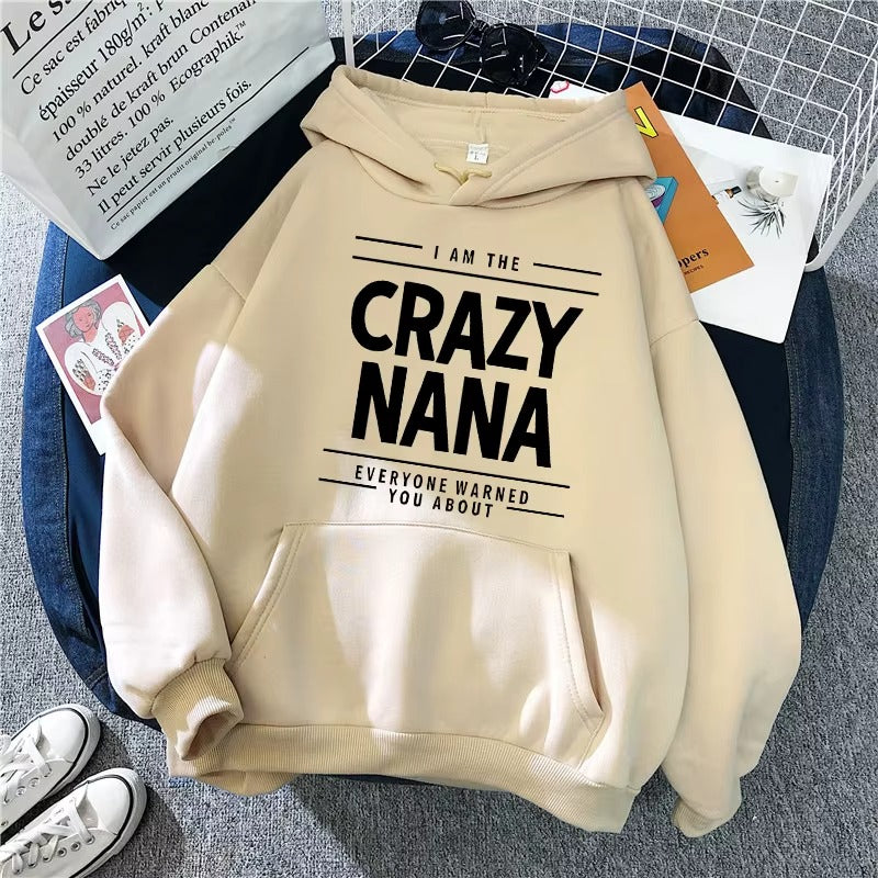 Vintage Crazy Nana Graphic Hoodie