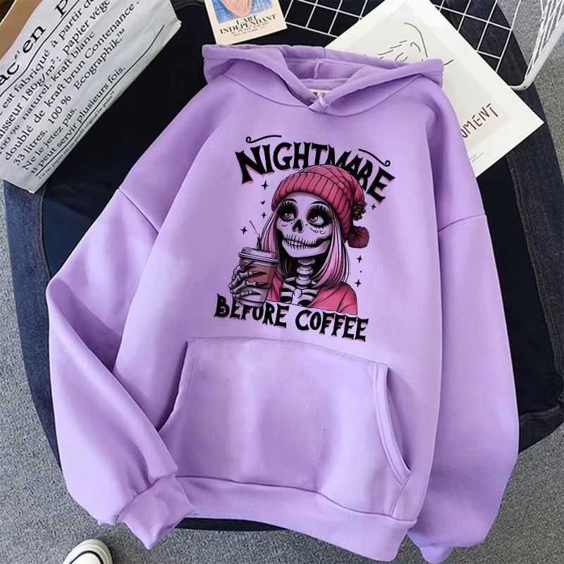 Spooky Season Skeleton Hoodie for Women