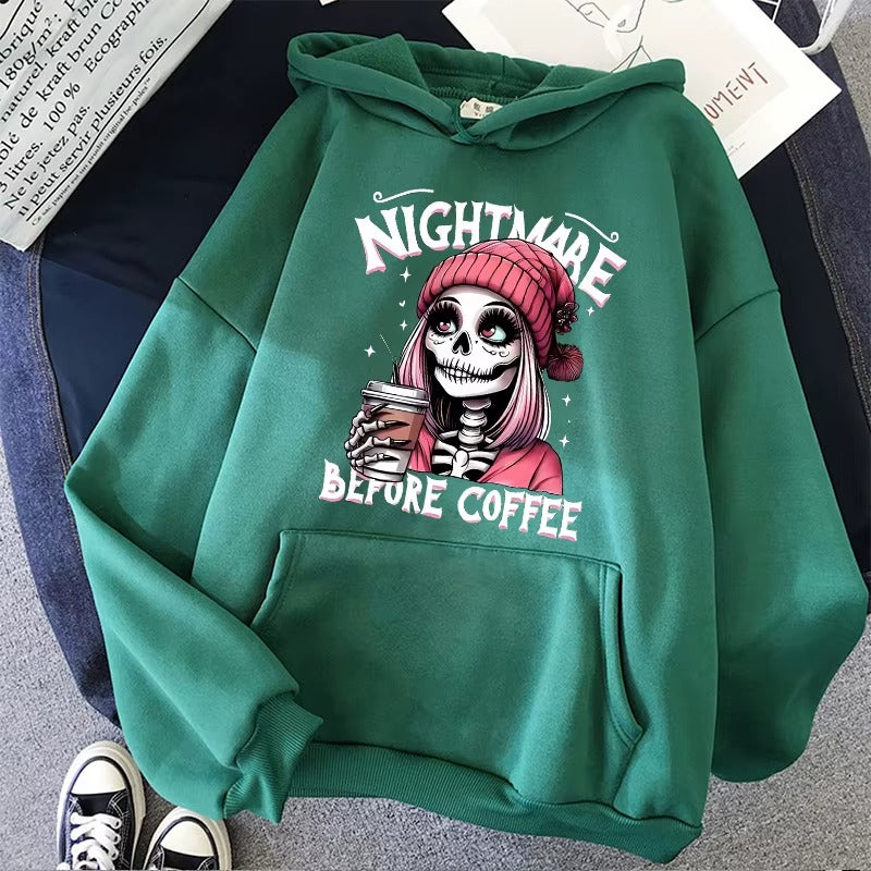 Spooky Season Skeleton Hoodie for Women
