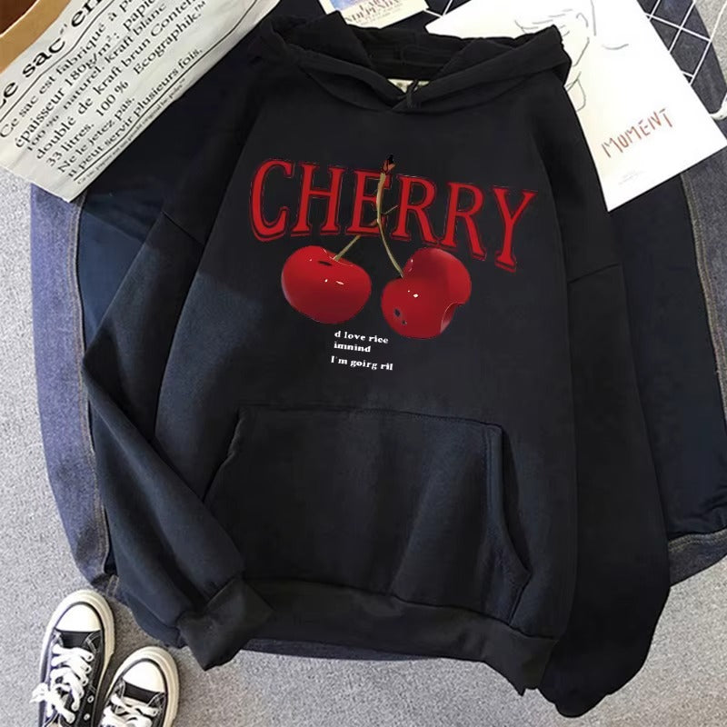 Cherry Love Y2K Gothic Hoodie
