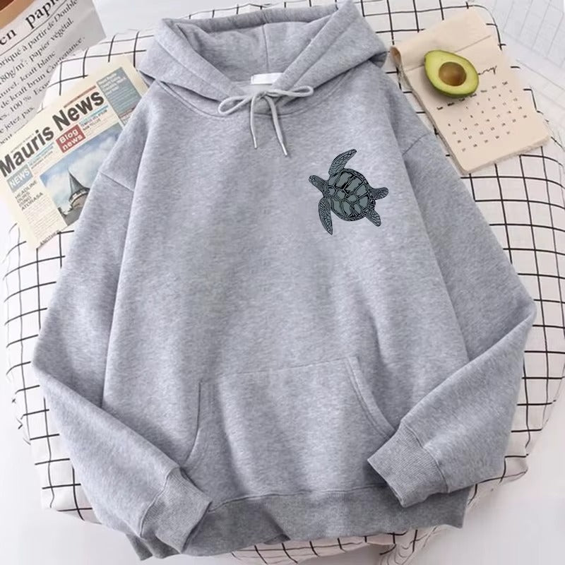 Women's Hoodie Sea Turtle Print