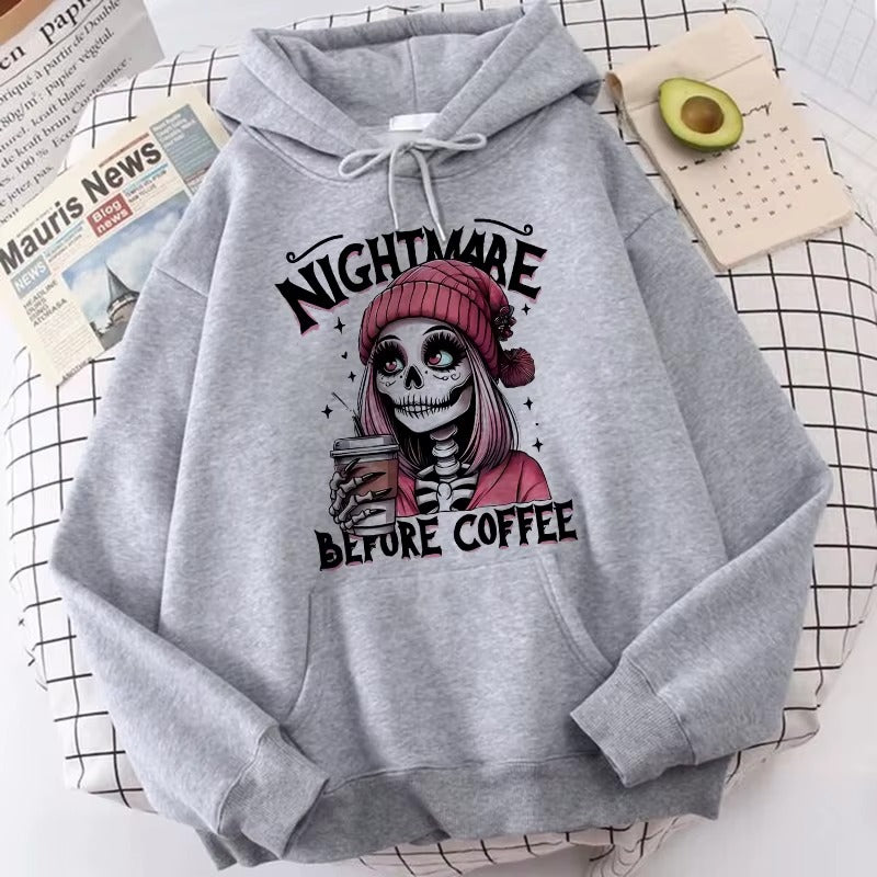 Spooky Season Skeleton Hoodie for Women