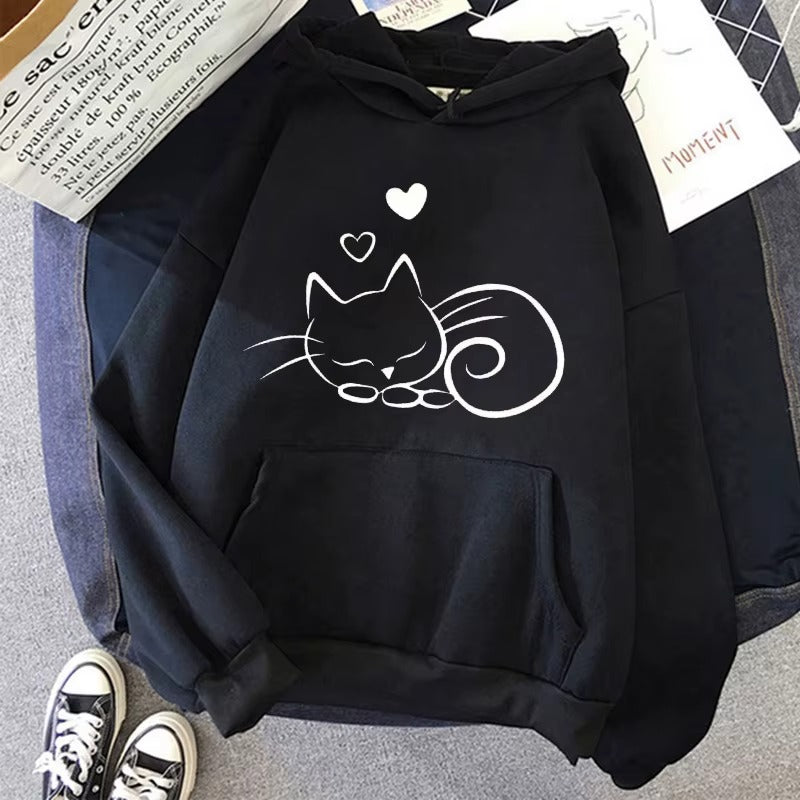 Women's Printed Casual Hoodie