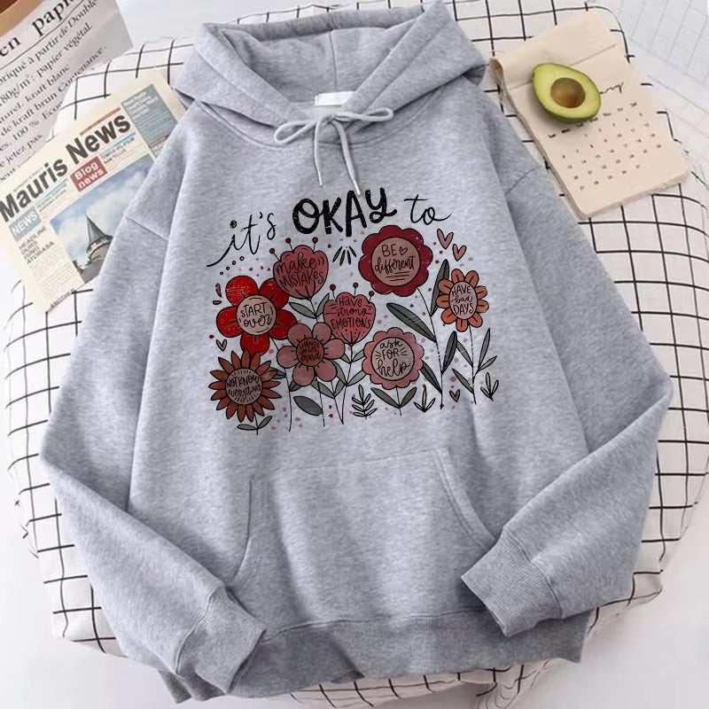 The Vintage Y2K Hoodie: Ditsy Floral & Letters