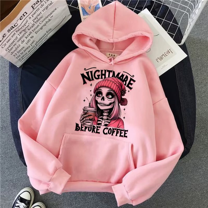 Spooky Season Skeleton Hoodie for Women