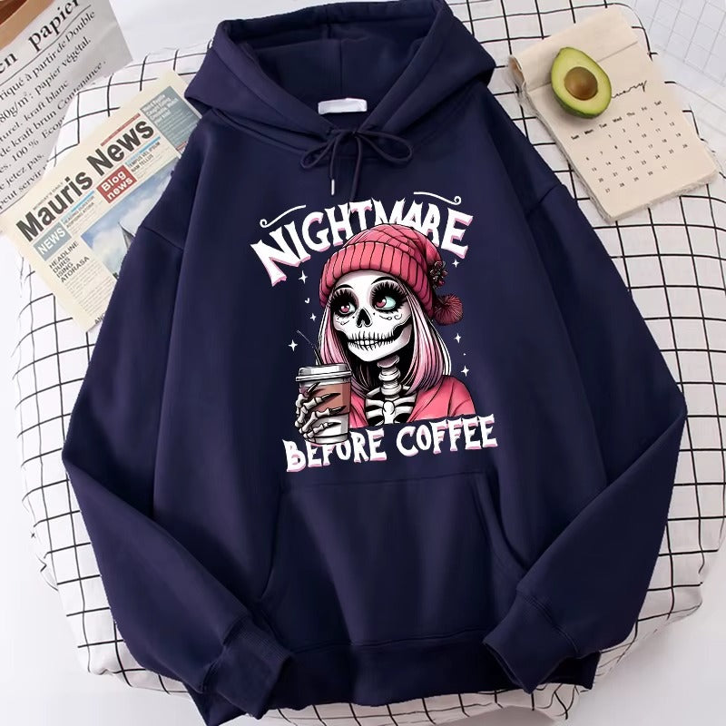 Spooky Season Skeleton Hoodie for Women