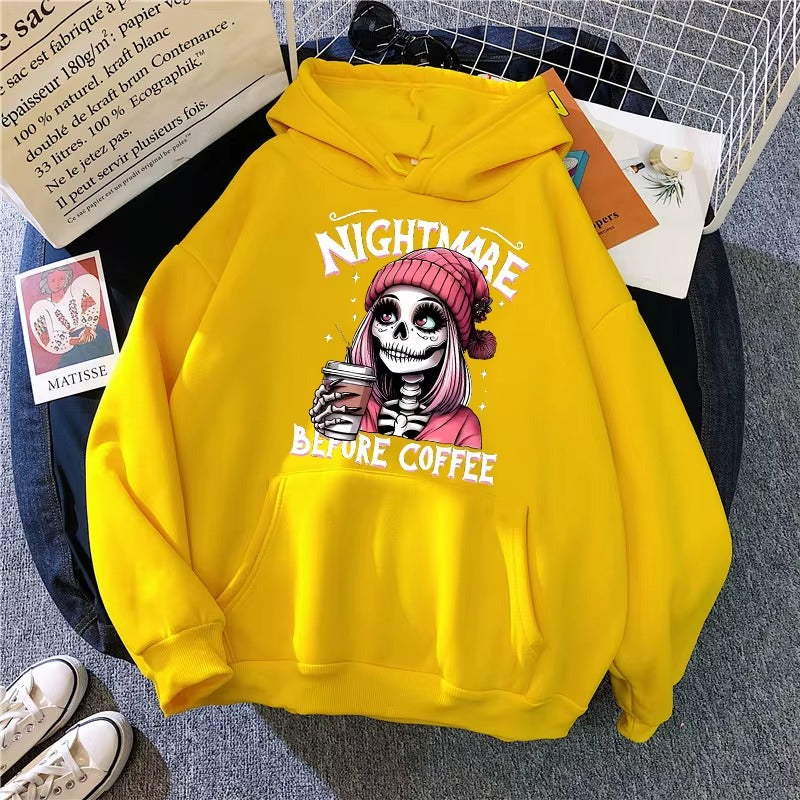 Spooky Season Skeleton Hoodie for Women