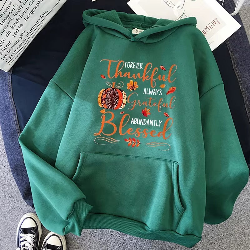 Fall & Winter Casual Thanksgiving Graphic Hoodie