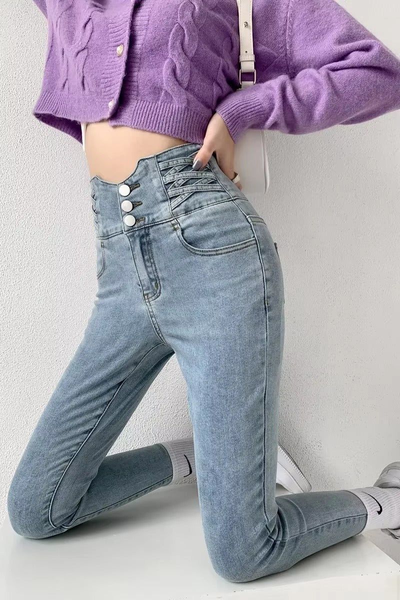 Y2K High Waist Skinny Jeans