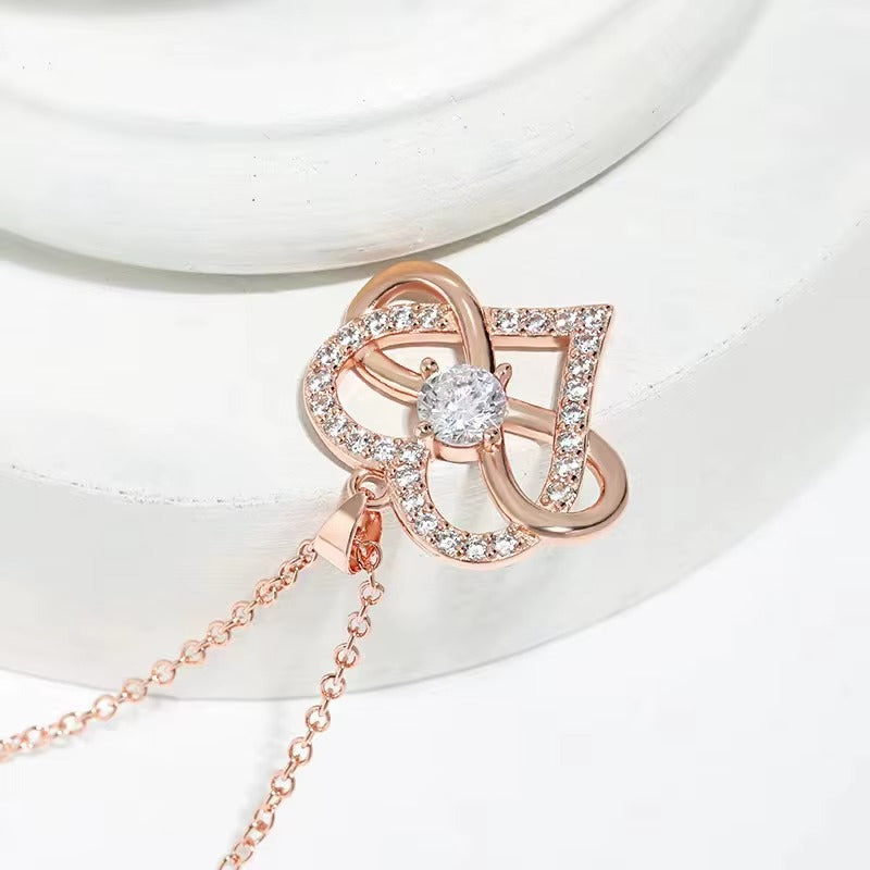 Affordable Zircon Heart Necklace for Valentine’s Day | US & Worldwide Shipping