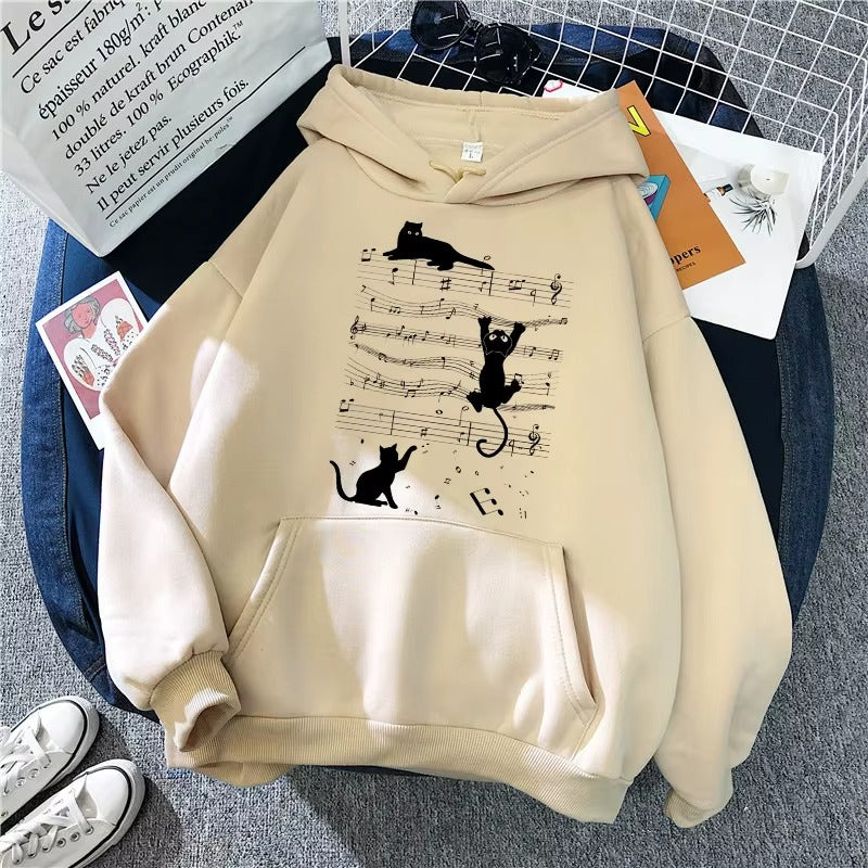 Y2K Aesthetic Kawaii Cat Hoodie