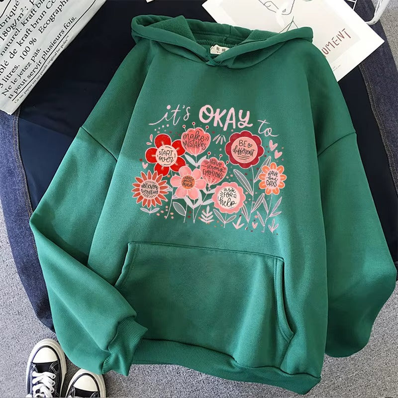 The Vintage Y2K Hoodie: Ditsy Floral & Letters