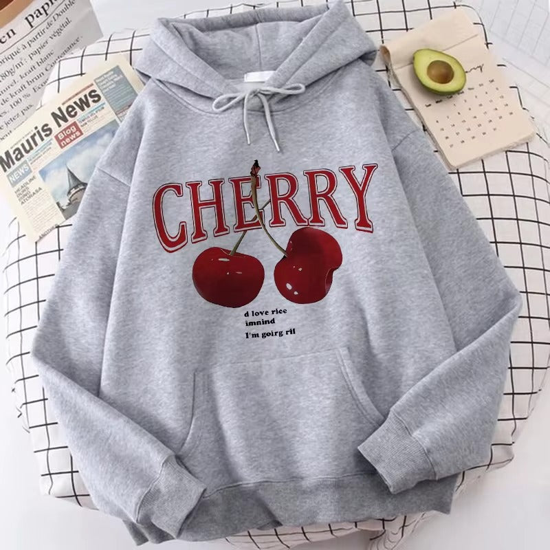 Cherry Love Y2K Gothic Hoodie