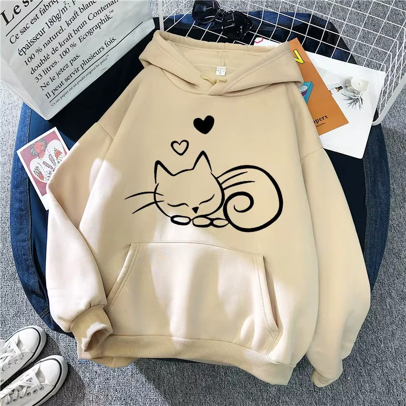 Women's Printed Casual Hoodie