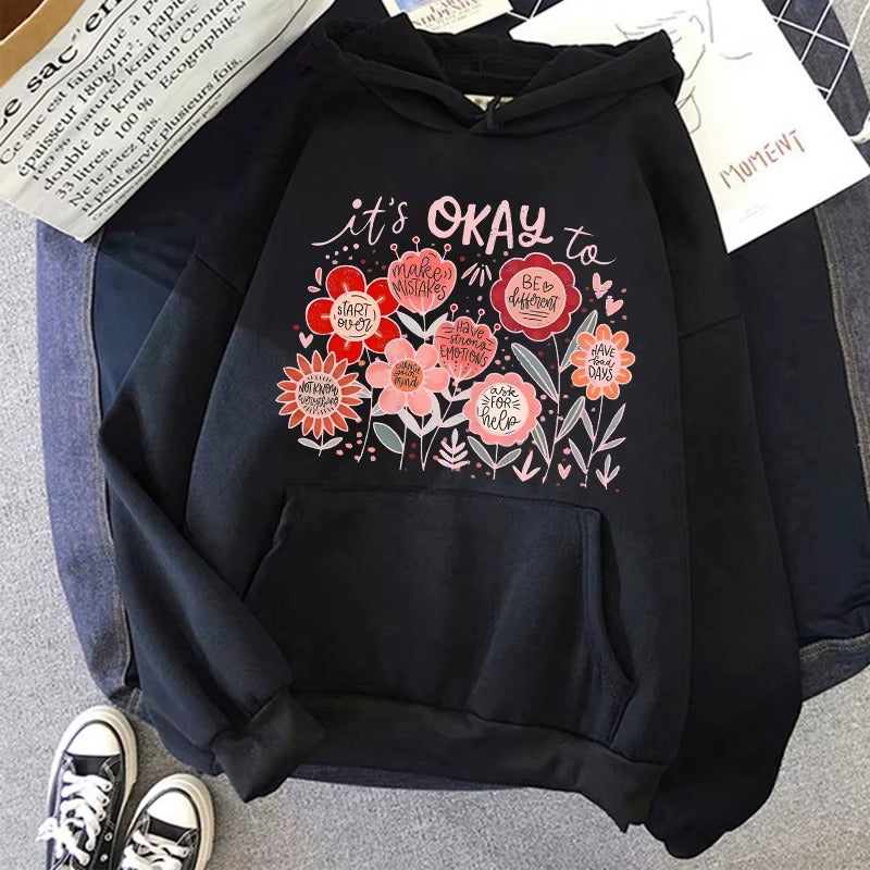 The Vintage Y2K Hoodie: Ditsy Floral & Letters