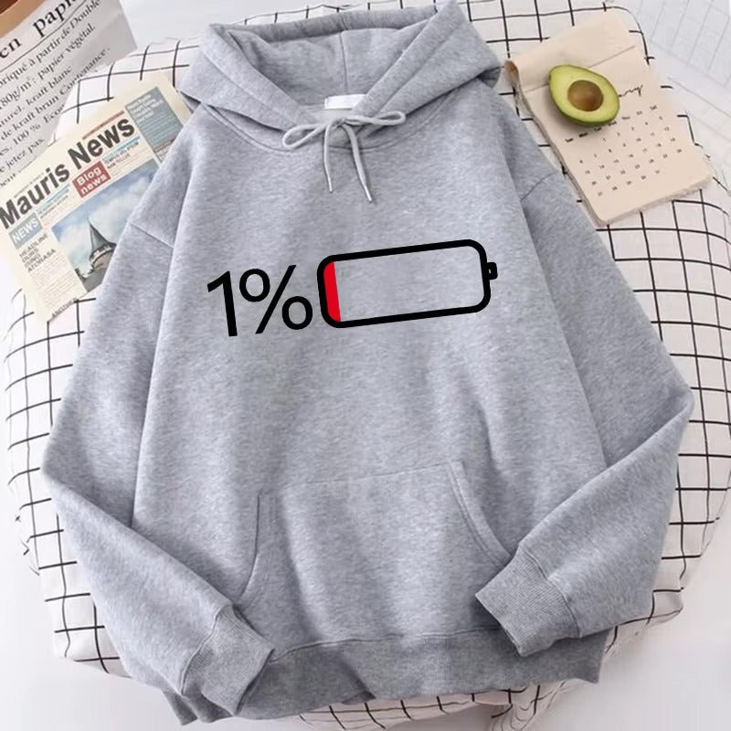 Women's 'Battery Low' Graphic Hoodie
