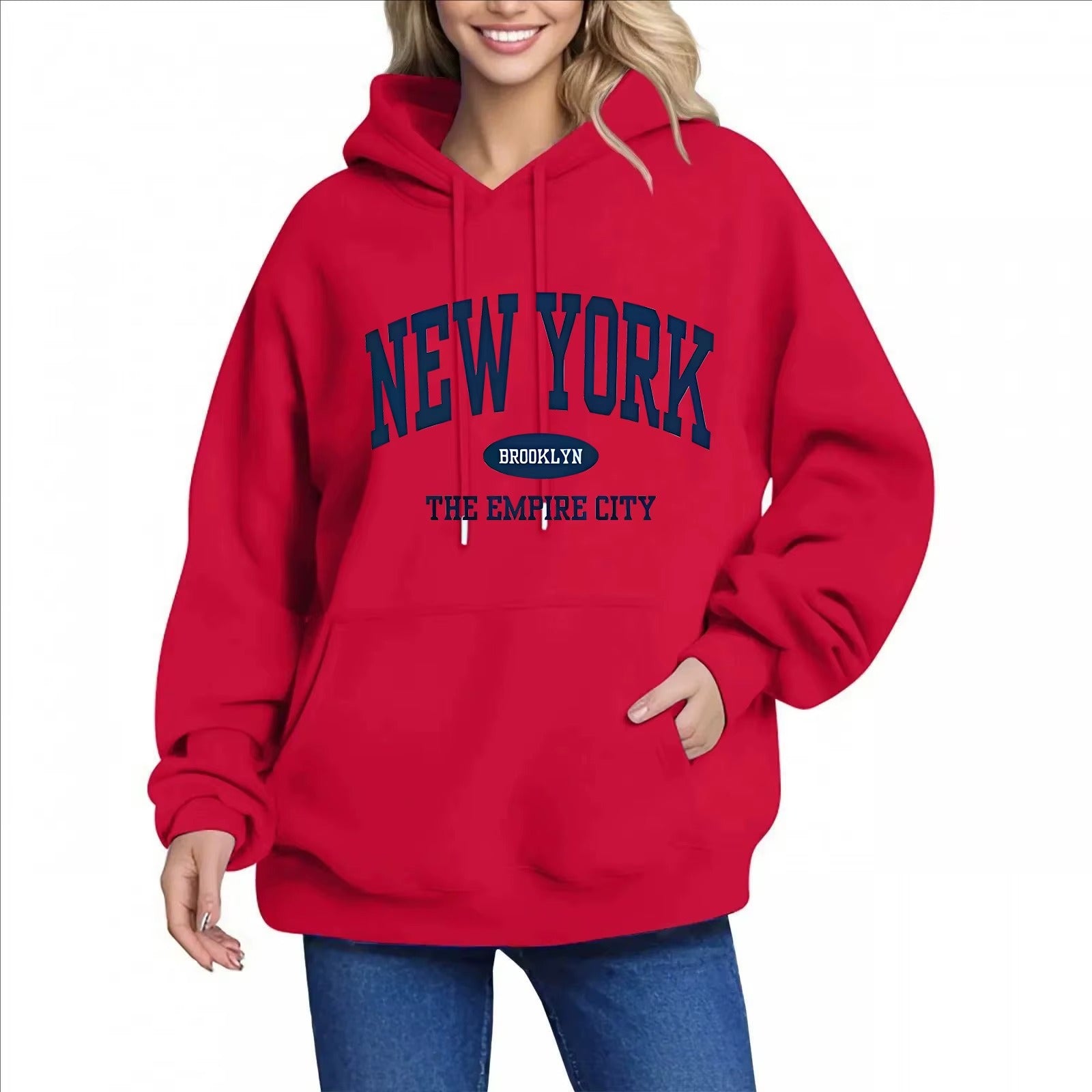 Women's New York Letter Print Hoodie