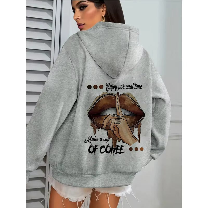Women's Coffee Lover Graphic Hoodie