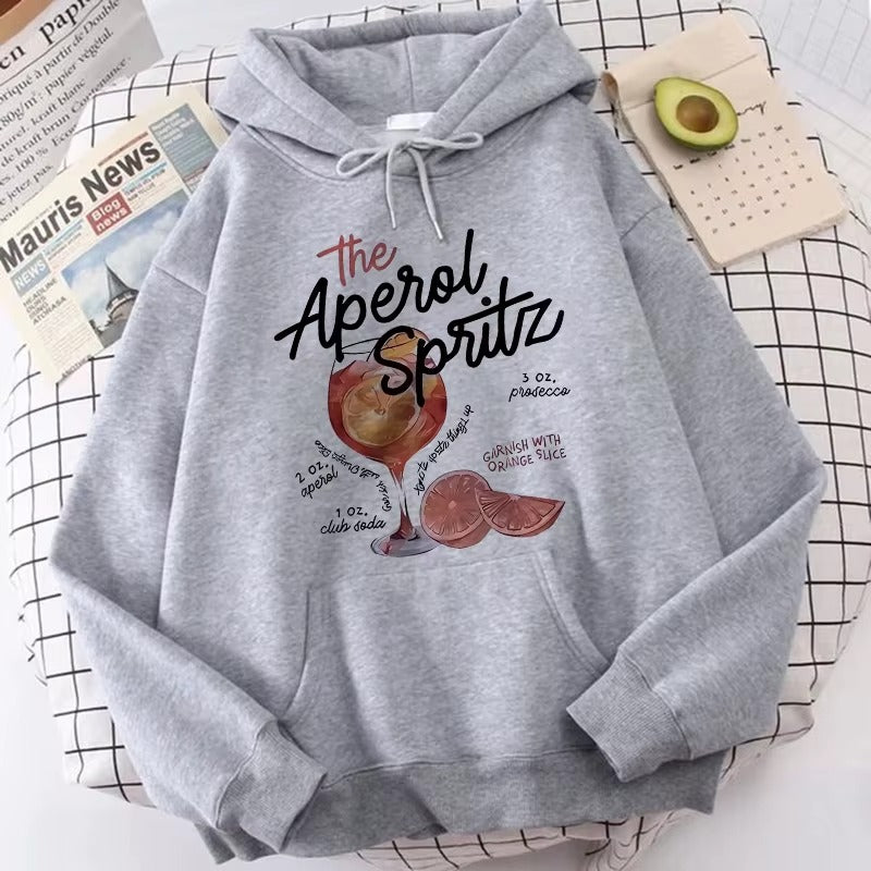Retro Aperol Spritz Graphic Hoodie - Cute Vintage Sweatshirt