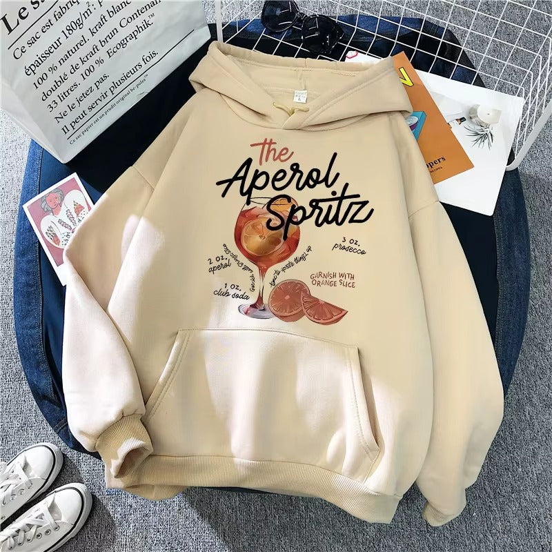Retro Aperol Spritz Graphic Hoodie - Cute Vintage Sweatshirt