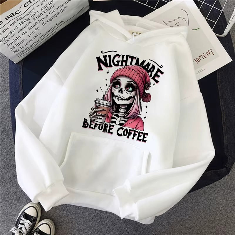 Spooky Season Skeleton Hoodie for Women