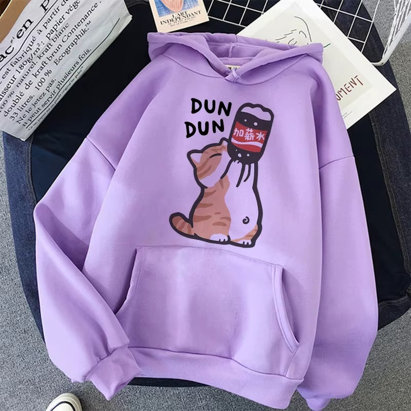 Vintage 90s Cartoon Cat Hoodie