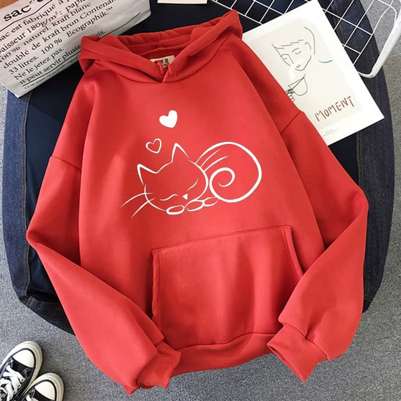 Women's Printed Casual Hoodie