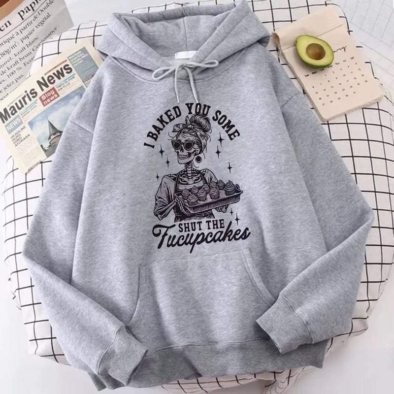 Funny Baking Skeleton Sweatshirt for Women